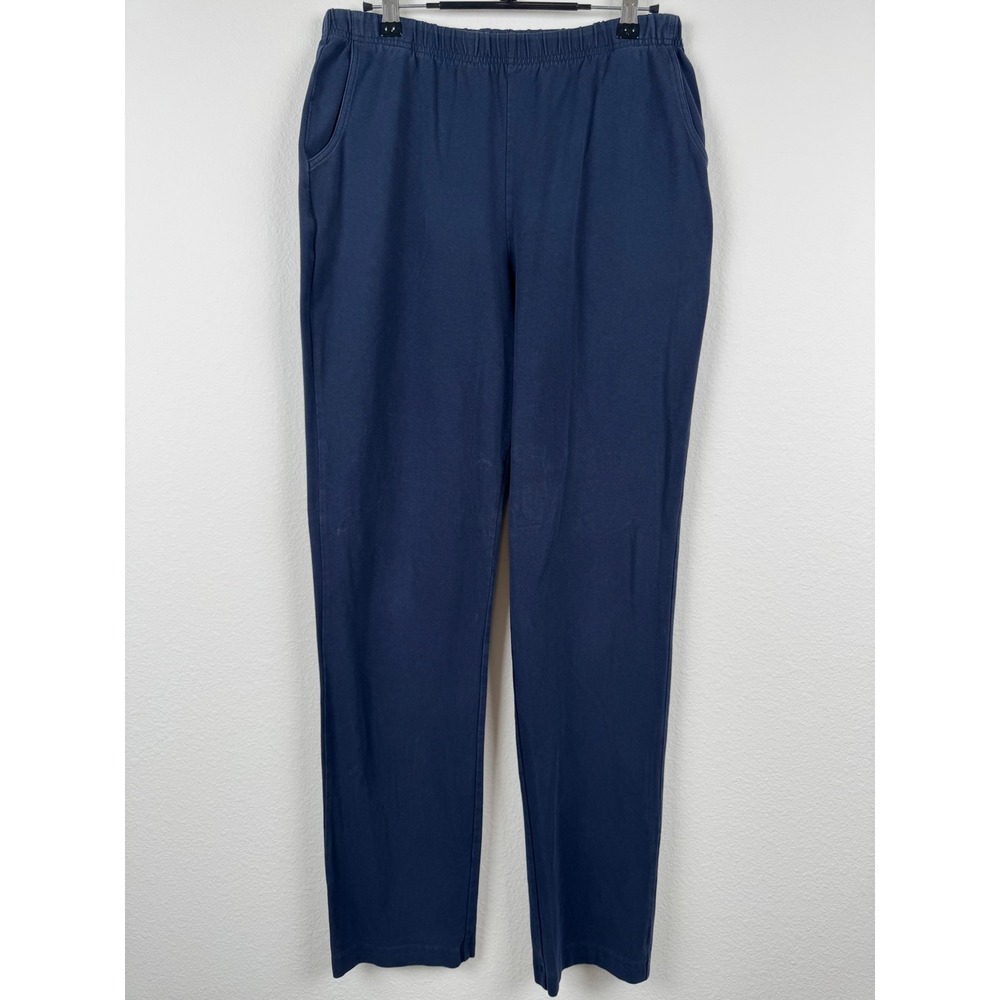 L.L. Bean Knit Pants Mens Medium Tall Navy Blue Excellent Casual Outdoor